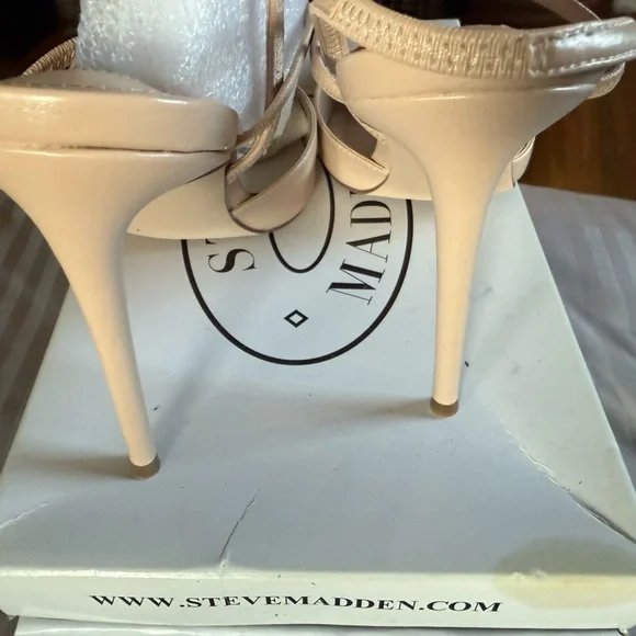 Steve Madden Nude Strappy Heels - Picture 7 of 12